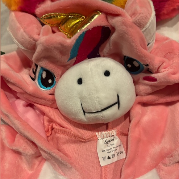 NWOT SYNPOS Halloween Costume Unicorn Halloween Cosplay Dress Up Outfit 24m - Picture 2 of 3